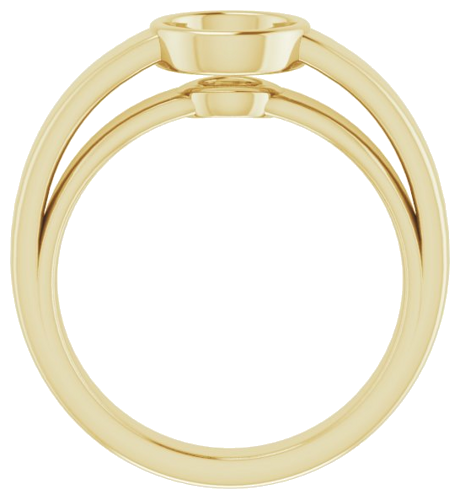14K Yellow  6.5 mm Round Solitaire Engagement Ring Mounting (2)