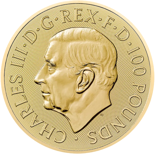 1 oz Св. Георги и Драконът 2025 Великобритания златна монета (2)