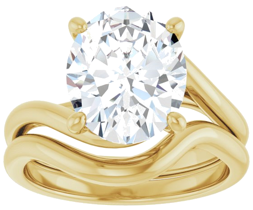 Sužadėtuvių Žiedas „Bypass“ 14k yellow gold Oval 11mm x 9mm (8)