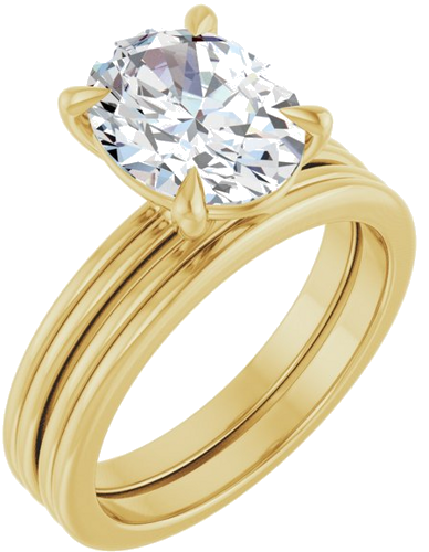 Sužadėtuvių Žiedas „Claw-Prong Solitaire“ 14k yellow gold Oval 10mm x 8mm (6)