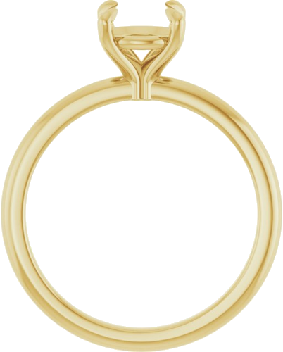 14K Yellow 7 mm Round Solitaire Engagement Ring Mounting (2)