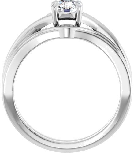 Sužadėtuvių Žiedas „Claw-Prong Solitaire“ 14k white gold Round 5.2mm (7)
