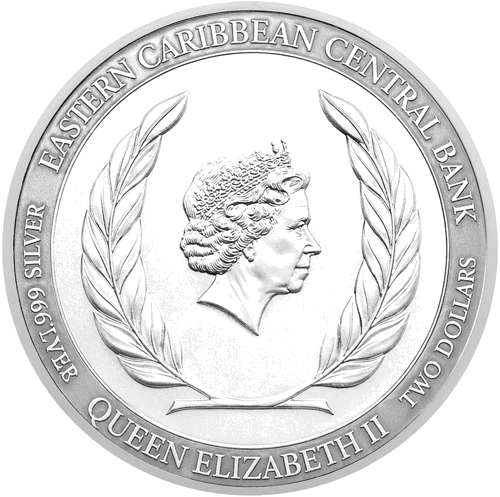 1 oz Grenada 2022 Karibų salos sidabrinė moneta (2)