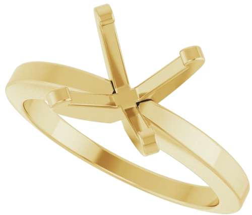 14K Yellow 8 mm Round Solitaire Engagement Ring Mounting (5)