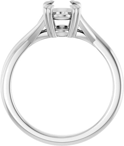 Sužadėtuvių Žiedas „Solitaire“ 585 Baltojo Aukso Oval 8mm x 6mm (2)