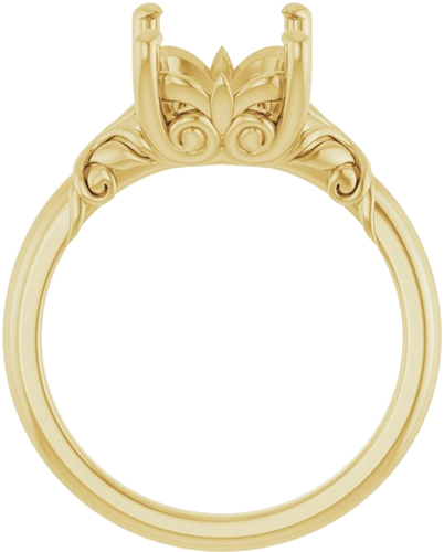 Sužadėtuvių Žiedas „Solitaire“ 18k yellow gold Emerald 10mm x 8mm (2)