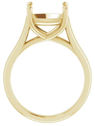 Sužadėtuvių Žiedas „Solitaire“ 14k yellow gold Cushion 10mm (2)