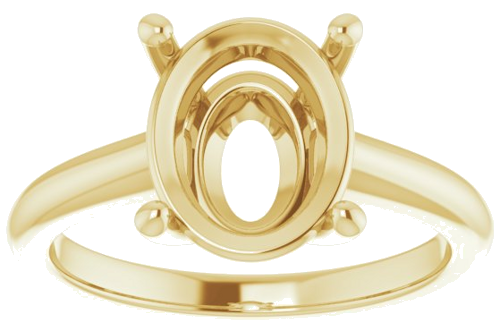Sužadėtuvių Žiedas „V-End Prong“ 14k yellow gold Oval 11mm x 9mm (3)