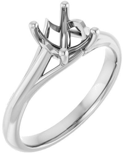 Sužadėtuvių Žiedas „Solitaire“ 925 Sidabro Oval 8mm x 6mm (1)