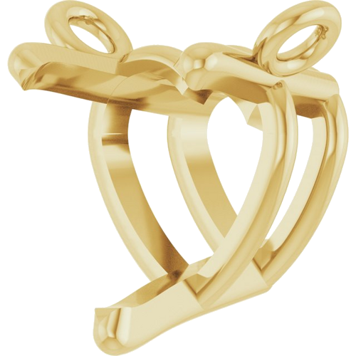 Pakabukas „Solitaire“ 14k yellow gold Heart 5.5mm (2)