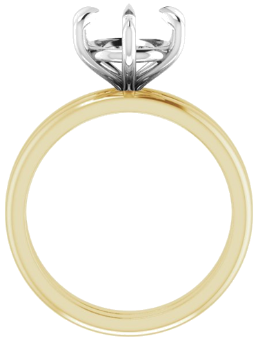 Sužadėtuvių Žiedas „Claw-Prong“ 14k yellow/white gold Round 8.8mm (7)