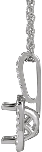 Pakabukas „Halo-Style Birthstone“ 925 Sidabro Round 7mm (2)