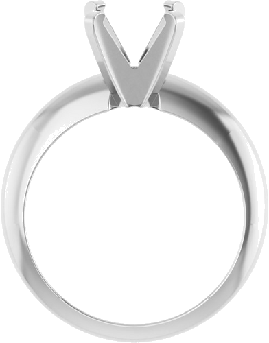 14K White 7.6 mm Round Solitaire Engagement Ring Mounting (2)