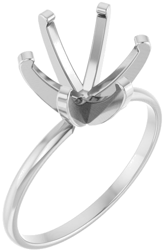 Sužadėtuvių Žiedas „Solitaire“ 14k white gold Round 9.4mm (1)
