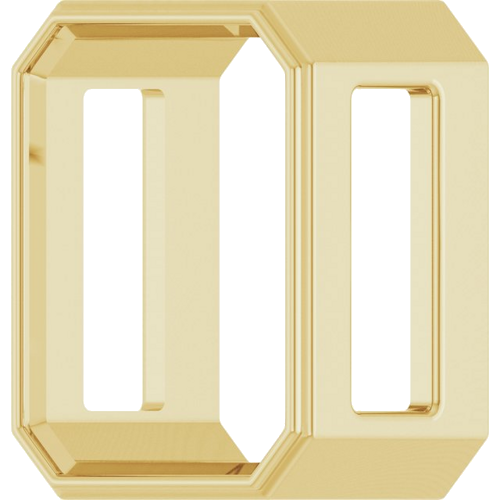 Pakabukas „Solitaire Slide“ 14k yellow gold Emerald 10mm x 8mm (2)