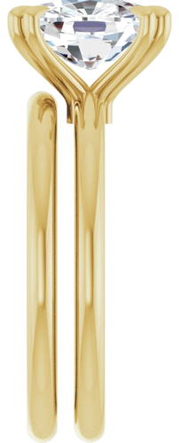 Sužadėtuvių Žiedas „Double Claw-Prong“ 14k yellow gold Elongated Cushion 9mm x 7mm (9)