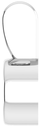 14K White 4.5 mm Round Bezel-Set Solitaire Pendant Mounting (3)