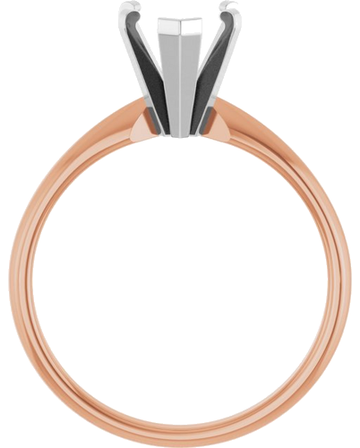 Sužadėtuvių Žiedas „Solitaire“ 14k rose/white gold Heart 6.5mm (2)