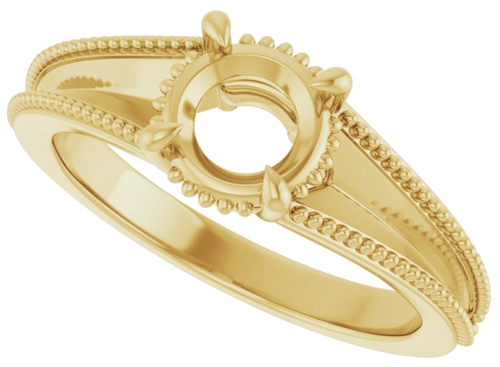 Sužadėtuvių Žiedas „Claw-Prong Solitaire“ 14k yellow gold Round 6.5mm (5)