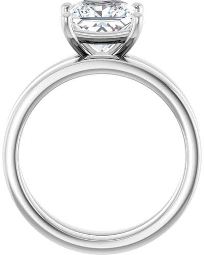 Sužadėtuvių Žiedas „Solitaire“ 14k white gold Square 7mm (7)