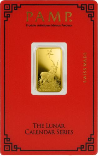 5 g Investment Gold Bar Year of the Goat PAMP (2)