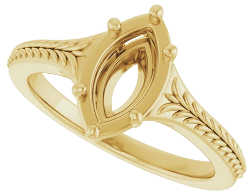 Sužadėtuvių Žiedas „Solitaire“ 14k yellow gold Marquise 9.5mm x 5mm (5)
