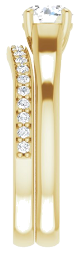 Sužadėtuvių Žiedas „Solitaire“ 18k yellow gold Round 5.5mm (9)