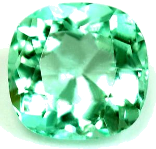 0.65 carat GREEN Cushion Smaragdas (1)