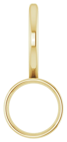 14K Yellow 5 mm Round Solitaire Charm Pendant Mounting (1)