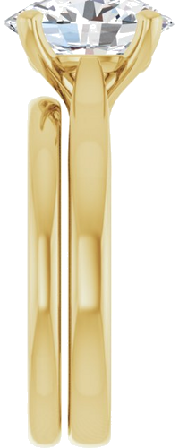 Sužadėtuvių Žiedas „Solitaire“ 750 Geltonojo Aukso Oval 10mm x 8mm (9)