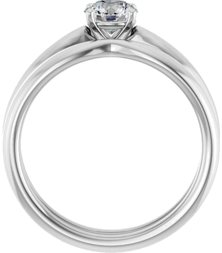 14K White  5.2 mm Round Solitaire Engagement Ring Mounting (7)