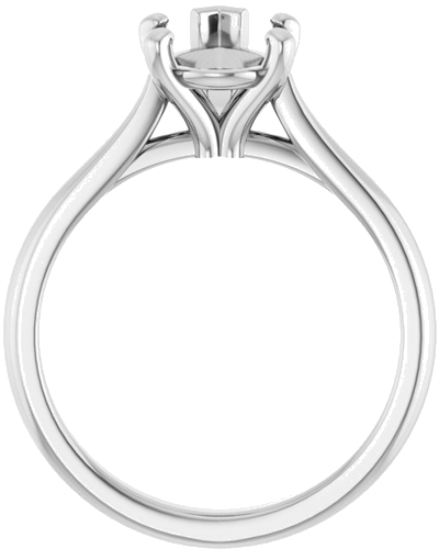 Sužadėtuvių Žiedas 14k white gold Pear 10mm x 7mm (2)