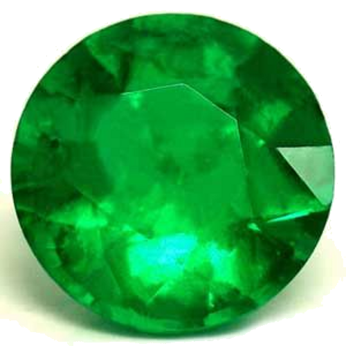 0.61 carat GREEN Round Smaragdas (1)