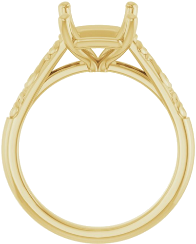 Sužadėtuvių Žiedas „Solitaire“ 14k yellow gold Emerald 10mm x 8mm (2)