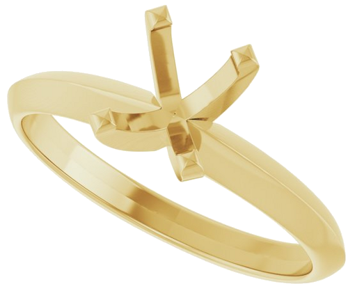 Sužadėtuvių Žiedas „Lightweight Solitaire“ 14k yellow gold Elongated Cushion 7mm x 5mm (5)