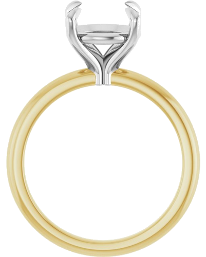 Sužadėtuvių Žiedas „Claw-Prong“ 14k yellow/white gold Round 9.4mm (2)