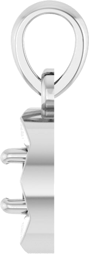 Pakabukas „Solitaire Bezel-Style Charm“ 10k white gold Round 3mm (3)
