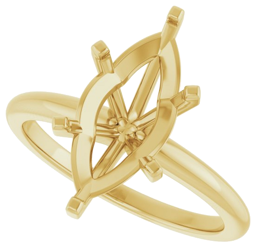 Sužadėtuvių Žiedas 14k yellow gold Marquise 14mm x 7mm (5)