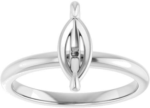 Sužadėtuvių Žiedas „Solitaire“ 14k white gold Marquise 10mm x 5mm (3)