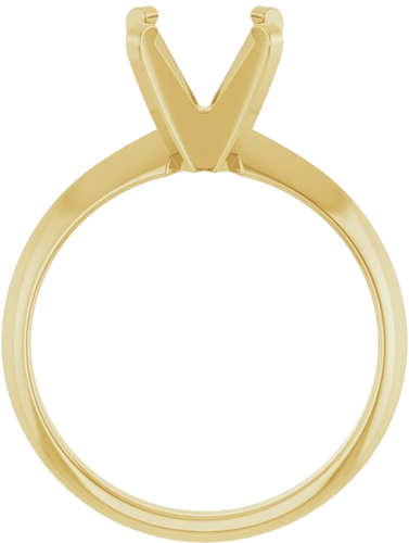 14K Yellow 8 mm Round Solitaire Engagement Ring Mounting (2)