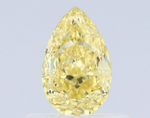 0.51 carat Fancy Intense Yellow-VS2 Natūralus Pear Deimantas (1)