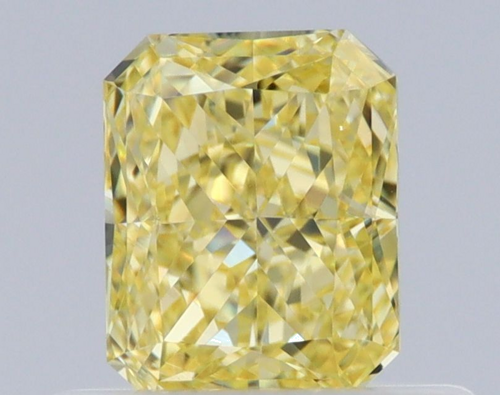 0.5 carat Fancy Intense Yellow-VVS2 Natūralus Radiant Deimantas (1)
