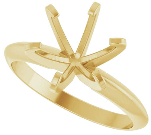 14K Yellow 8.2 mm Round Engagement Ring Mounting (5)