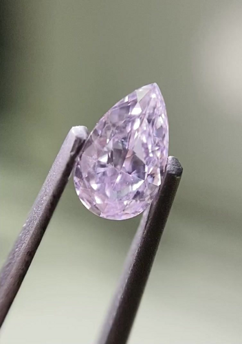 0.25 carat Fancy Light Purplish Pink-SI2 Natūralus Pear Deimantas (1)