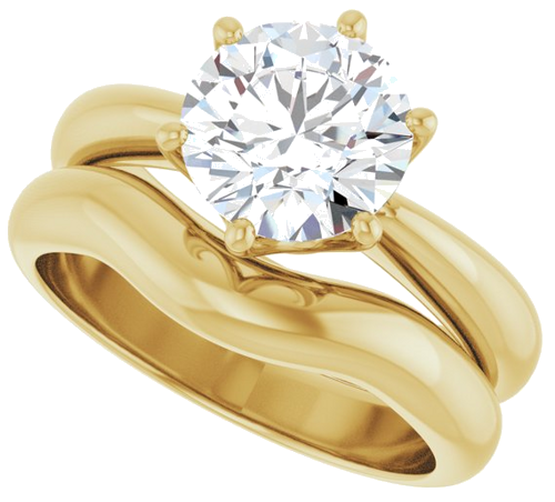 Sužadėtuvių Žiedas „Solitaire Crown-Inspired“ 14k yellow gold Round 8mm (10)