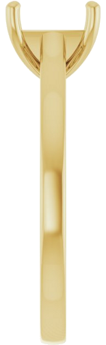 14K Yellow  8 mm Round Solitaire Engagement Ring Mounting (4)