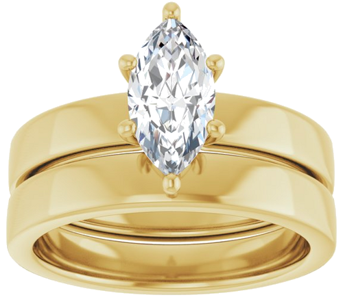 Sužadėtuvių Žiedas „Solitaire“ 585 Geltonojo Aukso Marquise 10mm x 5mm (8)