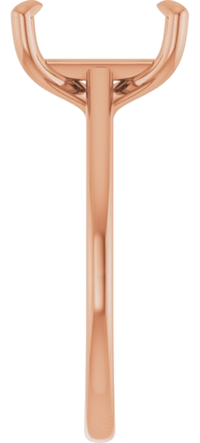 Sužadėtuvių Žiedas „Claw-Prong Solitaire“ 14k rose gold Emerald 10mm x 8mm (4)