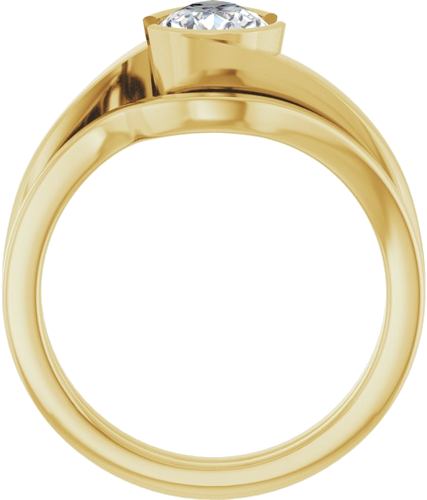 Sužadėtuvių Žiedas „Half-Bezel Solitaire“ 14k yellow gold Pear 9mm x 6mm (7)