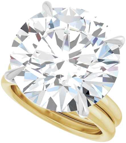 Sužadėtuvių Žiedas „Claw-Prong Solitaire“ 14k yellow/white gold Round 16mm (10)